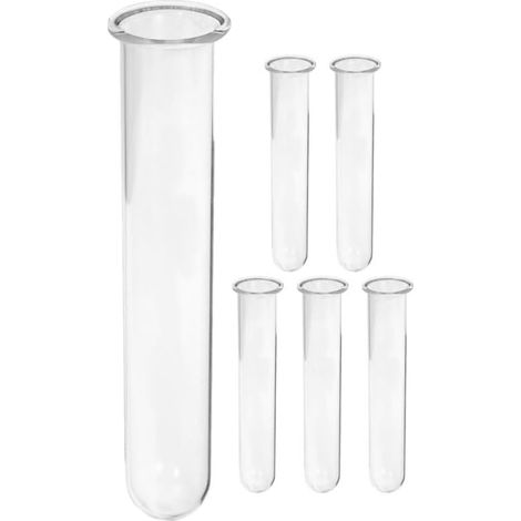 Vases à Fleurs de Tube Essai en Verre Transparent 2,5 X 3 15 Cm pour Propagation Hydroponique Décoration Maison et Bureau Tubes d'eau Plantes (1/5)