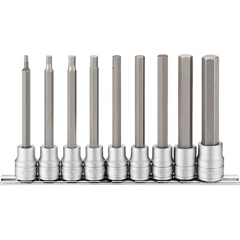 Jeu de douilles sur rail 3/8 HEX 3-12MM 9 PCS Teng Tools M3809