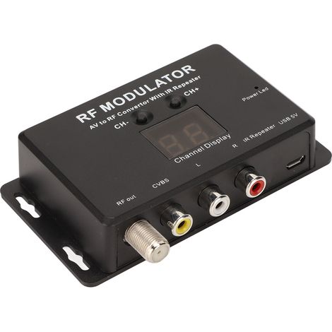 Modulateur RF professionnel PAL NTSC 21 canaux, convertisseur AV vers RF pour décodeur, DVR et DVD (1/5)