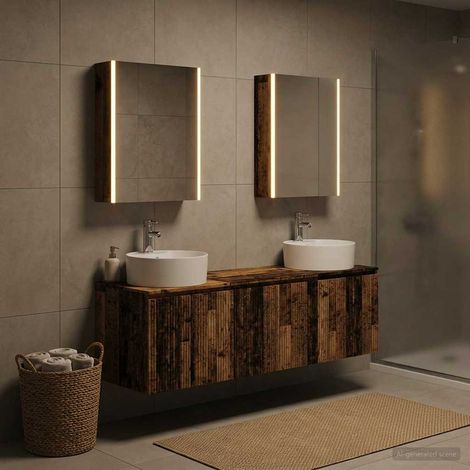 vidaXL Bathroom Cabinet Set 5 pcs Old Wood Engineered Wood (1/5)