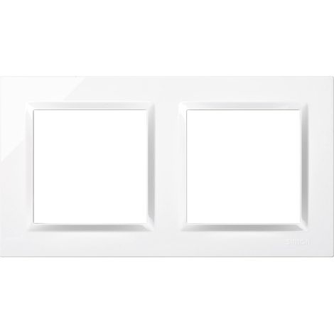Cadre interrupteur mural, 2 éléments, compatible avec mécanismes 10, convient pour l'intérieur, facile à monter, compatible avec bouton-poussoir, commutateur et prise Schuko, couleur (1/3)