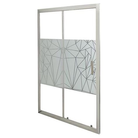 ONDEE ZEN - Porte de douche EKLA - Coulissante - Finition Sérigraphié - 120x185cm (1/3)