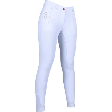 Pantalone da equitazione donna con grip totale modello Alexis: 44 IT, bianco 1200
