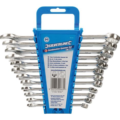 Set chiavi Silverline in acciaio temprato 12 Pezzi da 8 a 19 mm e anello esagonale 15° (1/5)