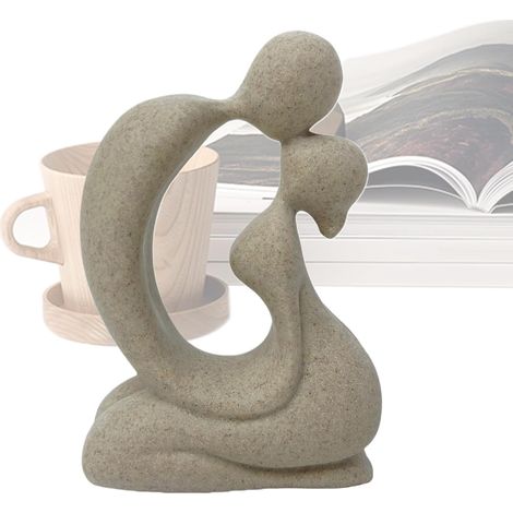 Décor Couple - Figurine Décorative Couple - Romantique Sculpture Abstraite (1/5)