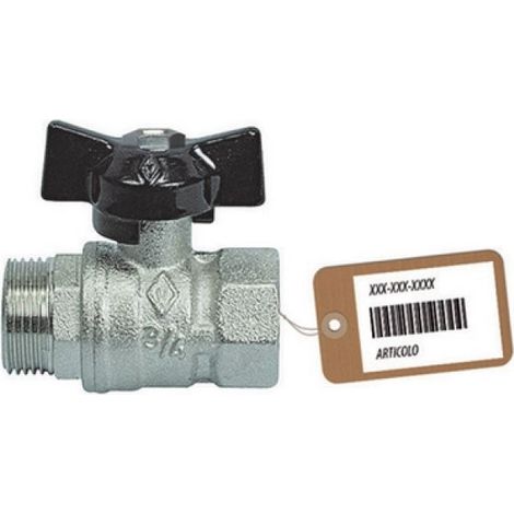 VALVOLA A SFERA MF CON FARFALLA  F-BRICO 3/8&quot DN 10  PN 64
