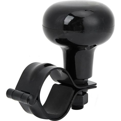 Bouton auxiliaire de booster de boule de volant pour voiture universelle noir (1/4)