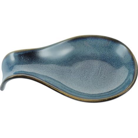 1 - Plat De Sauce - Bol À Tremper - En Céramique Pour Condiments Et Huile - Usage Maison Restaurant Hôtel - Bleu - 18x10,5x4cm (1/5)