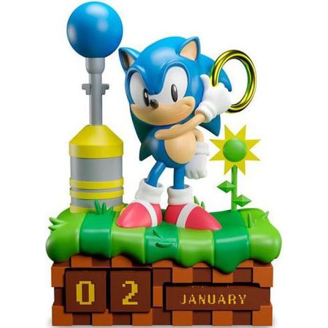 Grupo Erik, Calendario Perpetuo 3D Sonic the Hedgehog, PVC e ABS, Multicolore