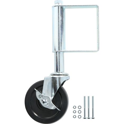 Beyamis Roulette de portail à ressort multifonction avec amortissement, en aluminium, 4 pouces, capacité de charge de 75 kg (blanche) (1/5)