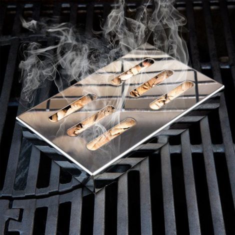 1 Boîte à fumage,Acier inoxydable,Générateur de fumée froide,Compatible lave-vaisselle,Pour barbecue gaz charbon électrique (1/4)