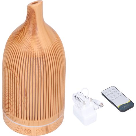 Diffuseur d'huiles essentielles 200ml, lumière LED colorée, arrêt automatique sans eau, télécommande, 35dB silencieux, pour maison bureau, prise UE 100-240V