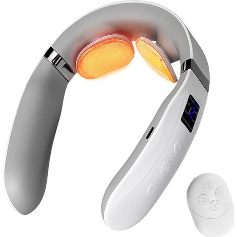 Tragbares, kabelloses Nackenmassagegerät mit Heizfunktion, ultraleichtes, multifunktionales Geschenk-Massagegerät (1/5)