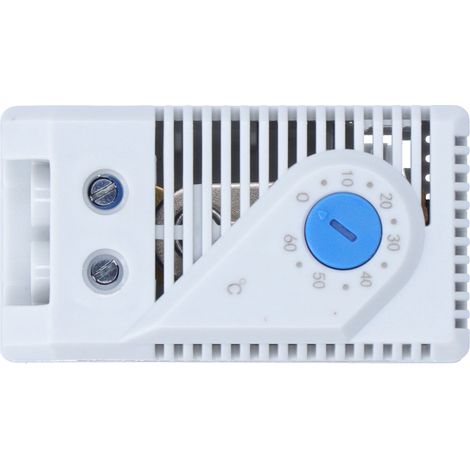 Thermostat mécanique KTO 011, régulateur de température bimétallique réglable 0-60°C / 0-140°F, contact normalement ouvert, interrupteur thermique pour chauffage et ventilation. (1/5)