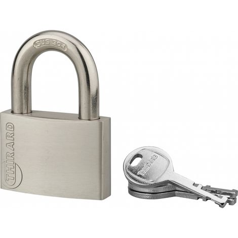 THIRARD - Cadenas à clé Cinox, inox, extérieur, anse inox, 60mm, 3 clés - THIRARD (1/2)