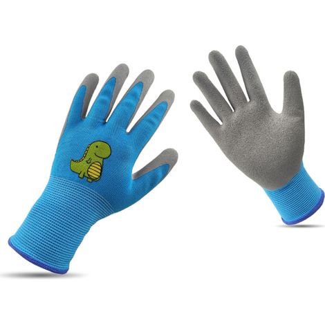 2 paires de gants de jardinage pour enfants à motifs de dessins animés, résistants à l'usure et aux déchirures, adaptés au roller et au patinage à roulettes. (1/5)