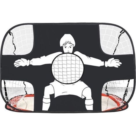 Tragbares Fußballtor – 120 x 80 x 80 cm – Beidseitig mit Zielzonen – Für Kinder – Für draußen, Garten, Strand – 1 Stück (1/5)