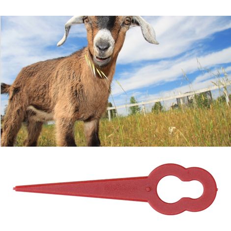 Lames de tondeuse en plastique, tondeuse de jardin, coupe-bordures, lames en plastique, forme de gourde, L76, rouge. (1/5)