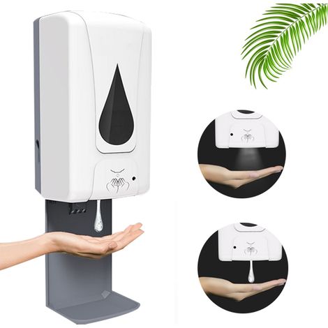 2 in 1 Automatic Soap Dispenser Sensor No Drilling, 1200ml Sanitizer Dispenser, Soap Lotion Pump for Wall Mounting for Kitchen Hospitals (1/5)