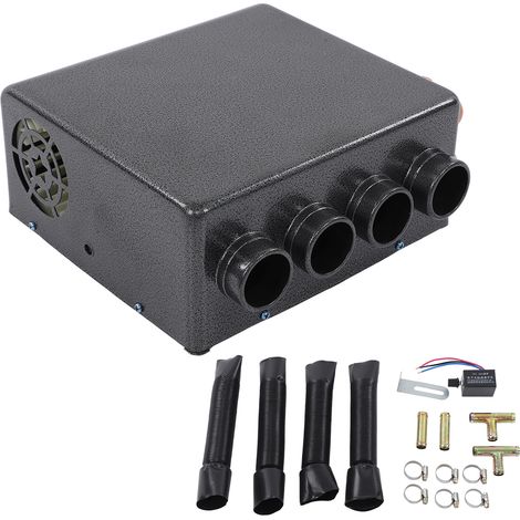 Chauffage voiture 12V gris 8A 4 trous silencieux économe en énergie résistant à l'usure universel pour véhicules essence (1/5)