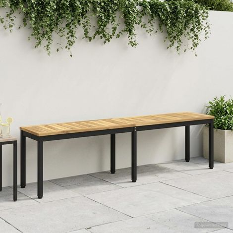 vidaXL Banco de jardín 161 x 35 x 45 cm Madera de Acacia Sólida (1/5)