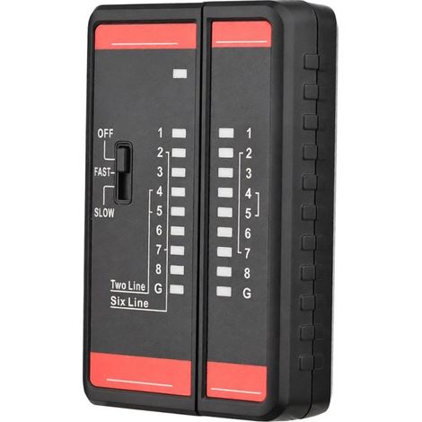 Testeur de câbles réseau HABOTEST HT812A : détecteur de lignes téléphoniques et réseau, testeur multifonctionnel RJ11/RJ45, reconnaissance de câbles 2P/4P/6P/8P pour la maintenance des réseaux (1/5)