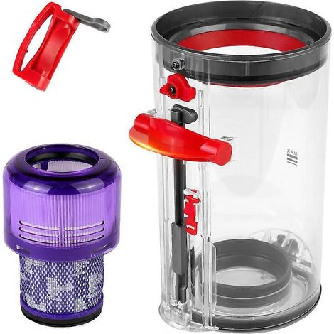 Großer Staubbehälter für Staubsauger V11, V15, SV14, SV15 und SV22. Staubbehälter durch HEPA-Filter ersetzen. Schalterverriegelung. (1/5)