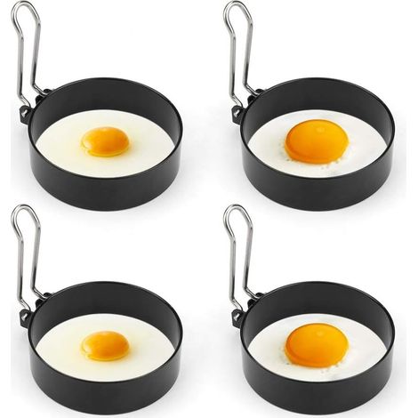 Moule de cuisine lot de 4 acier inoxydable Moule Rond en Acier (1/4)