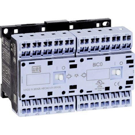 WEG CWCI09-01-30C03S Contacteur-inverseur 6 NO (T) 4 kW 24 V/DC 9 A avec contact auxiliaire 1 pc(s) (1/3)