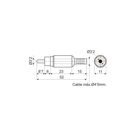 Macho coaxial RCA Electro DH Color Rojo 10.588/R 8430552010868 (1/2)