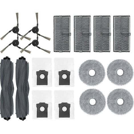 Pièces détachées pour aspirateur robot X40 Ultra / X40 Pro / S30 Pro Ultra : brosse latérale principale, filtre HEPA, lingettes de nettoyage, sac à poussière. (1/5)