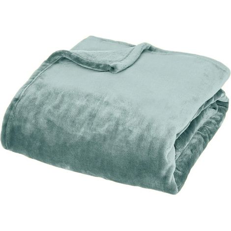 Plaid en Flanelle "Cuddly" 130x180cm Bleu Givré (1/5)