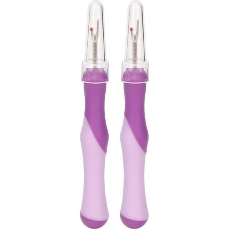 Lot de 2 découd-vite couture DIY artisanat acier inoxydable emballage broderie avec manche ergonomique violet (1/5)