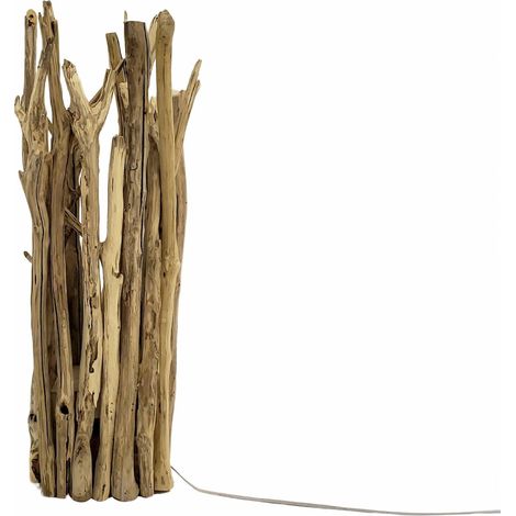 Lampe sur pied en bois naturel ambiance chaleureuse - bois naturel clair (1/3)