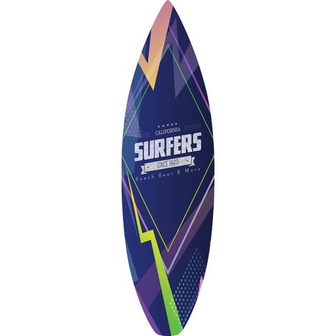 Planche de surf décorative esprit 90's california (1/4)