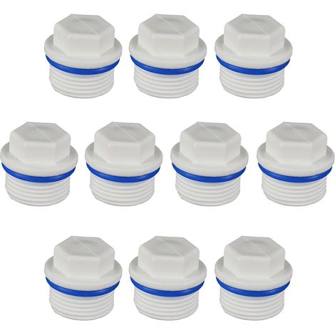 Bouchon Mâle 1/2 Inch - 10 Pièces Fileté Externe Pour Plomberie, Machine À Laver, Lave Vaisselle, Robinetterie - Bouchons Aveugles D'obturation (1/4)