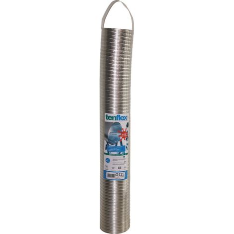 TEN – Conduit flexible anti-microbien pour VMC – Diamètre 150 mm – Aluminium résistant au feu – Température -30 °C à 150 °C