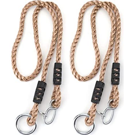 Sollbry Juego de cuerdas garden-line: 2 cuerdas de extensión ajustables para columpio de 110-180 cm con suspensión (1/5)