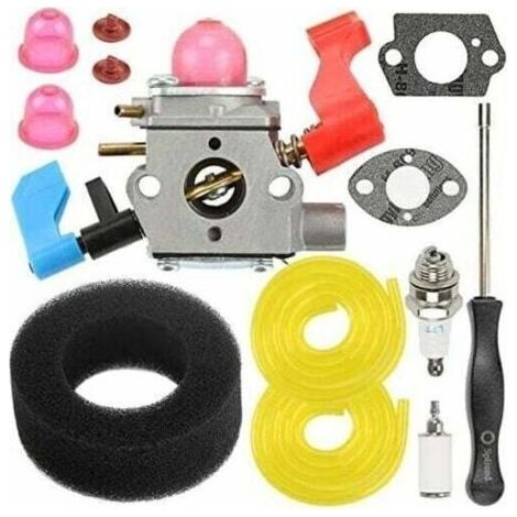 530071775 Carbruetor avec kit de Filtre à air pour Poulan Weedeater PPBVM200 PPBVM200LE WT200LE BV1800LE BV1650LE BV2000LE BV1650 BV1850 Souffleur à gaz, remplace WT-784 530071632 530071465 (1/4)