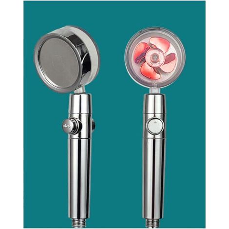 Pommeau de Douche anti calcaire economie deau, Pommeau de Douche Helice Haute Pression Pivotant à 360 °, Filtre à Trois Niveaux Système de Filtrage avec,rouge-Fei Yu (1/5)