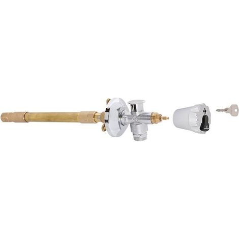Schlösser Frost-tec Außenarmatur mit Rohrbelüfter und RV, Spannbereich 240-410mm, DN 15, Griff Chrom, abschließbar (1/6)