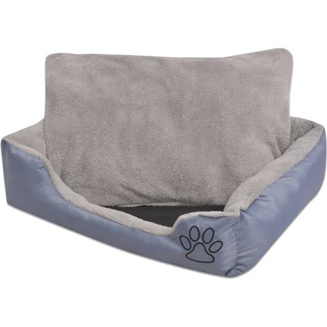 Cama para perro con cojín acolchado talla XXL gris vidaXL