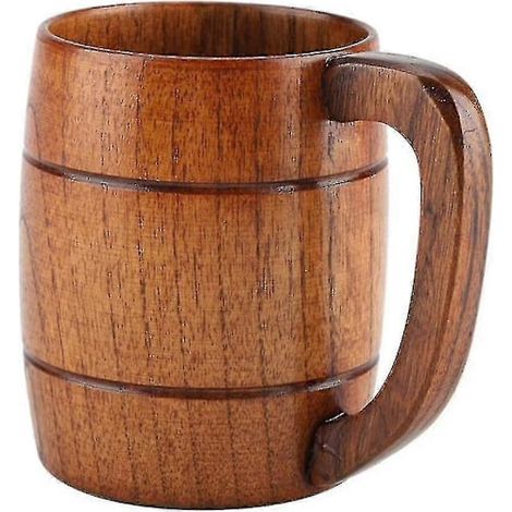 Bierkrug aus Holz, handgefertigt aus Eiche – langlebig und robust (1/4)