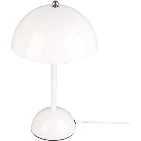 Tischleuchte in Form einer nordischen Blütenknospe, Nachttischlampe, dekorative LED-Tischleuchte im Retro-Stil für Hochzeiten, klein, mit Stecker – 18 x 30 cm, elfenbeinweiß (1/5)