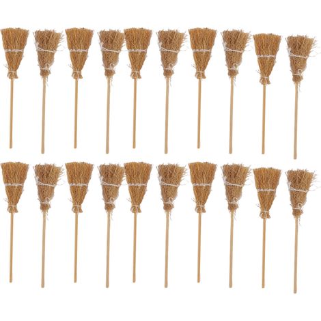de 20 mini balais de sorcière en corde blanche décoration à