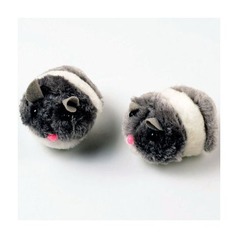 Jouet interactif pour animal en peluche Hamster, Souris mécanique sûre qui tourne et s'échappe - 1 pièce, Cadeau de Saint-Valentin mignon pour amateurs de chats (1/4)