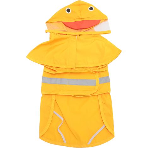Manteau imperméable pour chien, imperméable, Transparent, bord en PVC, veste de pluie à capuche réglable pour animaux de compagnie, activités de plein air XL (1/5)
