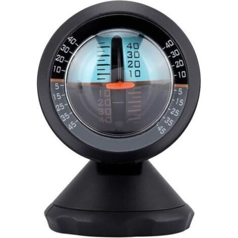 Inclinomètre de Voiture Indicateur de Pente Compteur Niveau d'inclinaison Jauge Instrument de sécurité routière Voiture, ABS Noir Angle Pente Indicateur d'inclinaison Haute sensibilité (1/5)