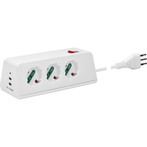 Presa scrivania universale Vimar a 3 uscite+3USB+S11+CBE bianco (1/5)