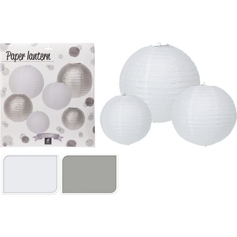 SET FAROLILLOS PAPEL PLATEADOS
